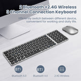 Hjemix | K4500 Trådløst Bluetooth Tastatur + Tre-modus Stille Lademus Sett