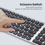 Hjemix | K4500 Trådløst Bluetooth Tastatur + Tre-modus Stille Lademus Sett