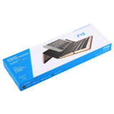 Hjemix | F18 Ultra-slim Oppladbart Bærbart 58-tasters Bluetooth Trådløst Tastatur med Stativ (Gull)