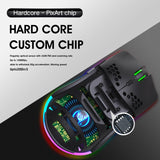 Hjemix | HXSJ T66 7 Knapper Fargerik Belysning Programmerbar Gaming Trådløs Mus (Hvit)