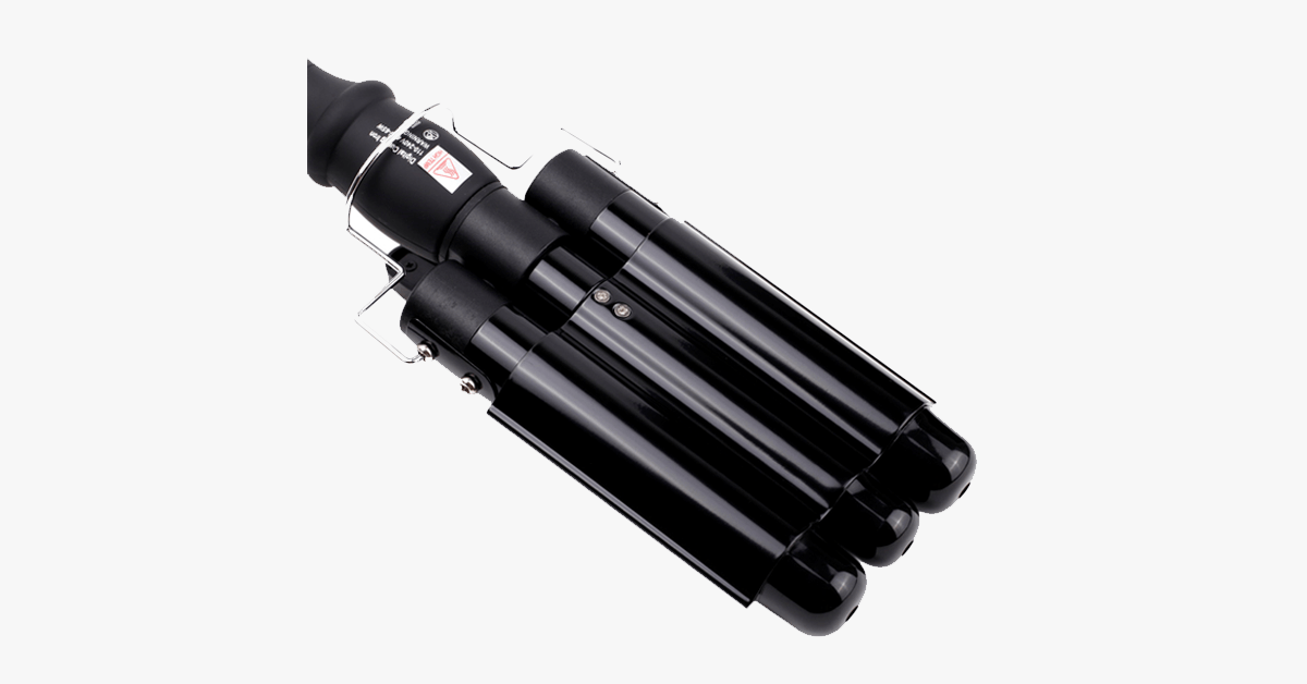 Hjemix | Salon Kvalitet Triple Fat Krølltang, Perfekte Rask Krøller Dype Bølger