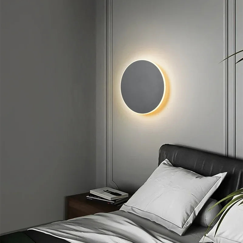 Hjemix | Moderne rund LED vegglampe for stilfull ambient belysning