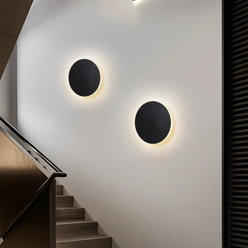 Hjemix | Moderne rund LED vegglampe for stilfull ambient belysning
