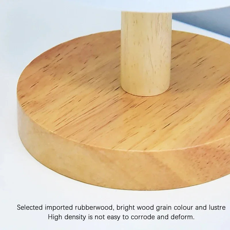 Hjemix | Dimmbar LED nattlampe med stoffskjerm i plommerose – Perfekt nattlampe til soverommet