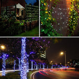 Hjemix | 200 LEDs Utendørs Vanntett Julefestival Dekorasjon Sollamper Lyslenker, Lengde: 22m (Blå)