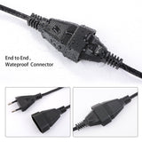 Hjemix | G40-EU-25 G40 7.6m 175W E12 IP44 vanntett Retro Filament lyspærer lyskjede, 25 lyspærer LED dekorativ lampe for hage, bygg, bar, fest, bryllup, AC 220V, EU plugg (Varm Hvit)