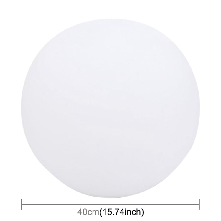 Hjemix | LEH-42321 40cm Rund Ball Solenergi Lampe, Flytende Hage Fargeforandrende LED Lys med 0.7W Monokrystallinsk Silisium Solcellepanel & Fjernkontroll (Hvit)