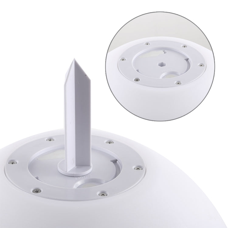 Hjemix | LEH-42321 40cm Rund Ball Solenergi Lampe, Flytende Hage Fargeforandrende LED Lys med 0.7W Monokrystallinsk Silisium Solcellepanel & Fjernkontroll (Hvit)