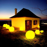 Hjemix | LEH-42321 40cm Rund Ball Solenergi Lampe, Flytende Hage Fargeforandrende LED Lys med 0.7W Monokrystallinsk Silisium Solcellepanel & Fjernkontroll (Hvit)