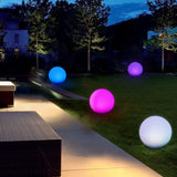 Hjemix | LEH-42321 40cm Rund Ball Solenergi Lampe, Flytende Hage Fargeforandrende LED Lys med 0.7W Monokrystallinsk Silisium Solcellepanel & Fjernkontroll (Hvit)