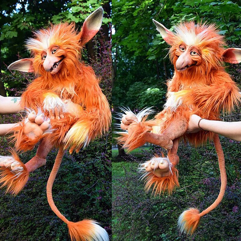 Hjemix | Labyrint Plush Doll Maze Worm Rødt Hår Stor Mund Monster Dyr Plush Doll Leketøy Søtt Morsomt Gave Plush Doll Hjem Decor