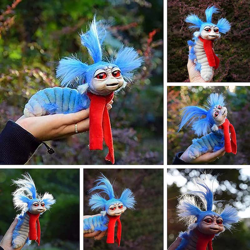 Hjemix | Labyrint Plush Doll Maze Worm Rødt Hår Stor Mund Monster Dyr Plush Doll Leketøy Søtt Morsomt Gave Plush Doll Hjem Decor