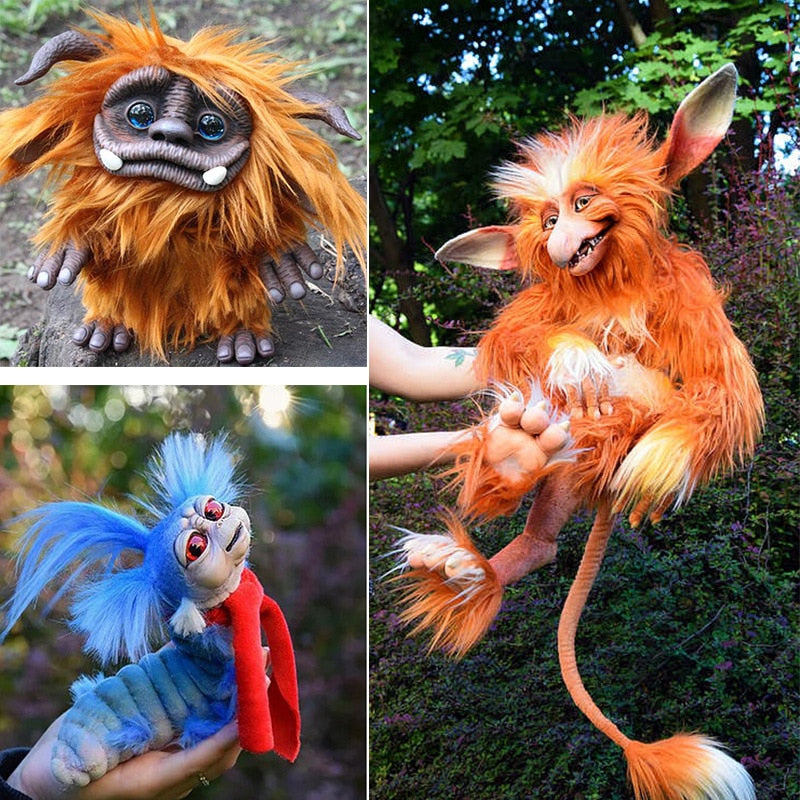 Hjemix | Labyrint Plush Doll Maze Worm Rødt Hår Stor Mund Monster Dyr Plush Doll Leketøy Søtt Morsomt Gave Plush Doll Hjem Decor