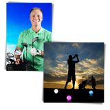 Pakke med 6 golfballer med LED-lys