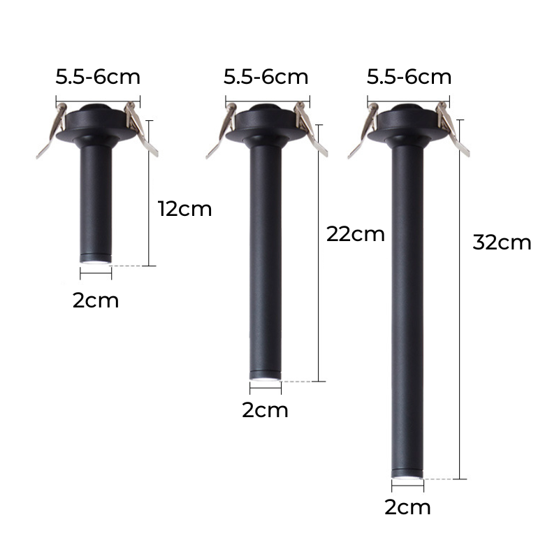 Hjemix | Lang Sylinder - Led - Spotlight - Taklampe