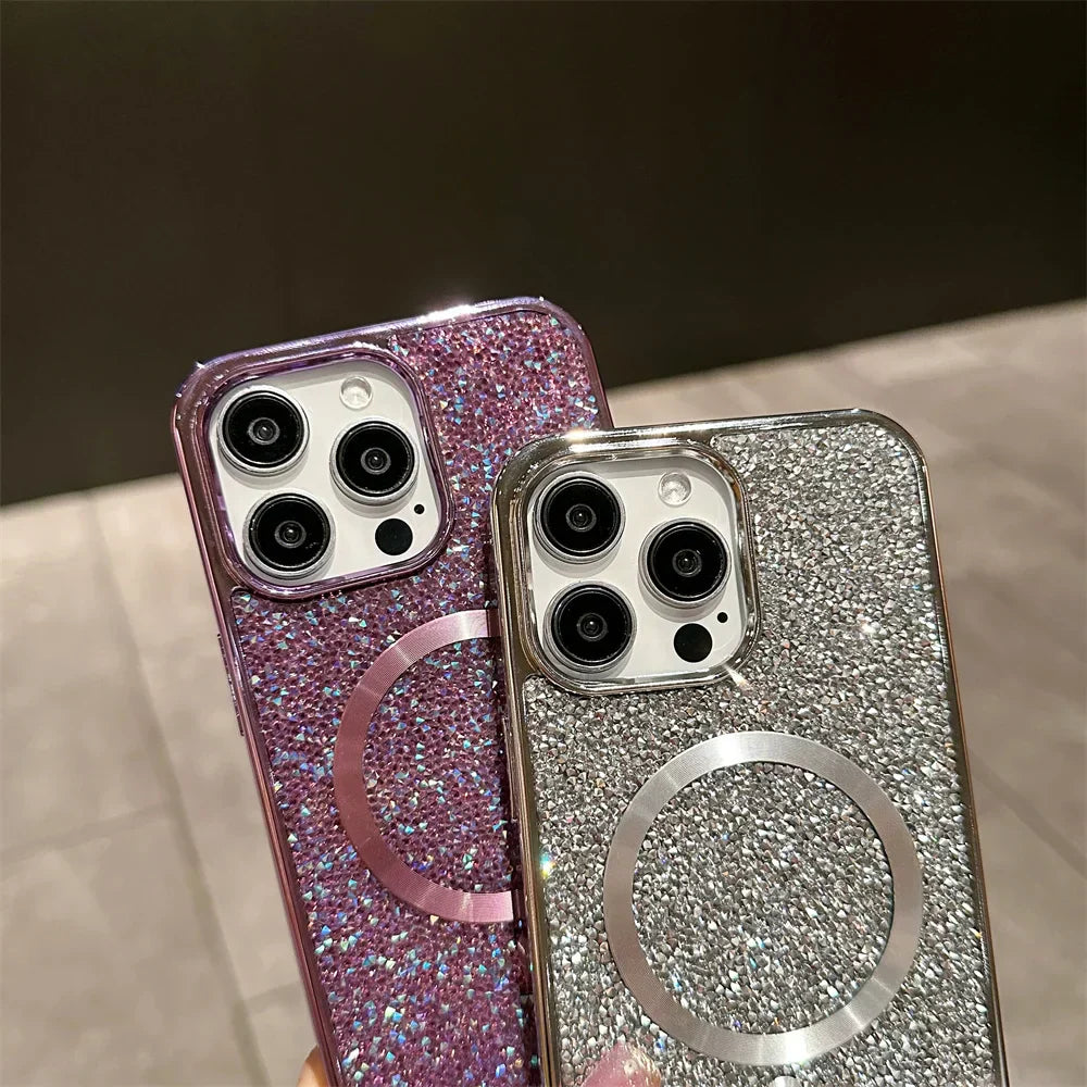 Hjemix | Bling Glitter Magnetisk Etui for iPhone
