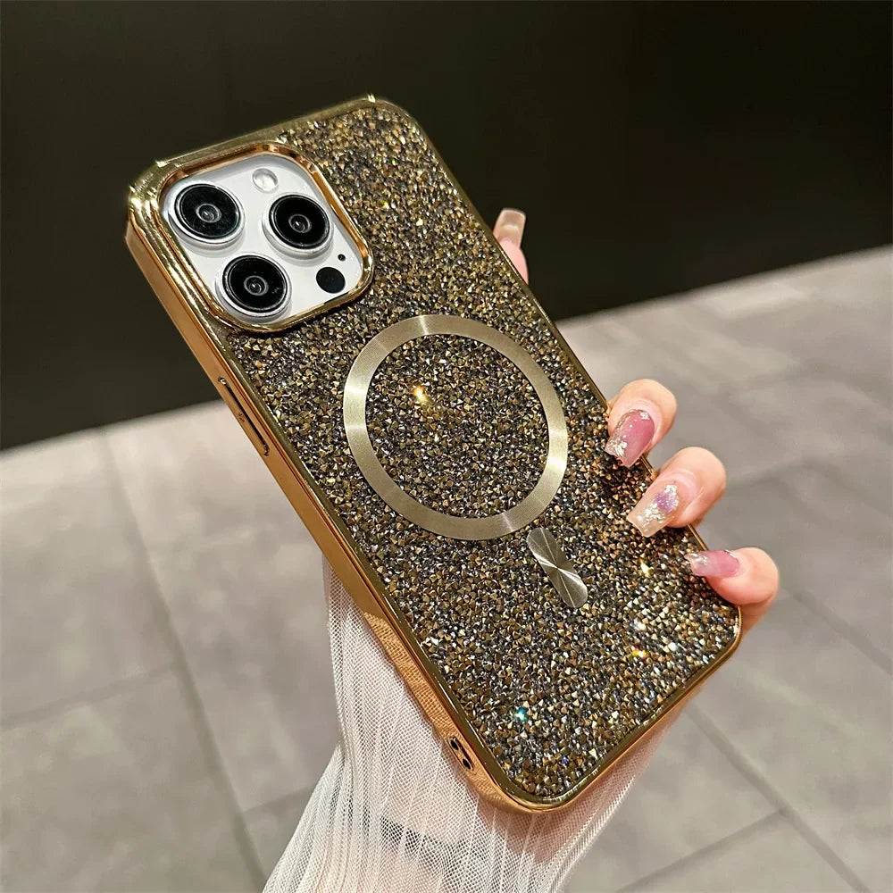 Hjemix | Bling Glitter Magnetisk Etui for iPhone