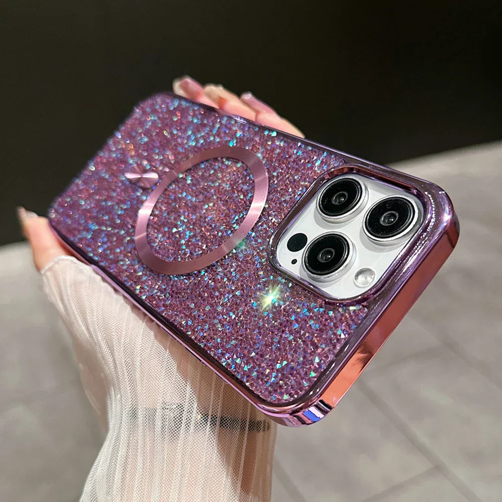 Hjemix | Bling Glitter Magnetisk Etui for iPhone