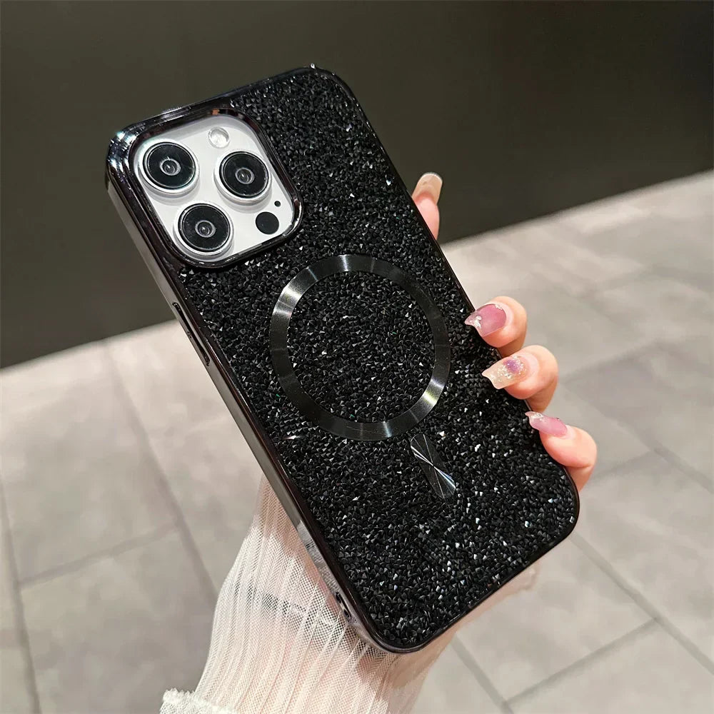 Hjemix | Bling Glitter Magnetisk Etui for iPhone