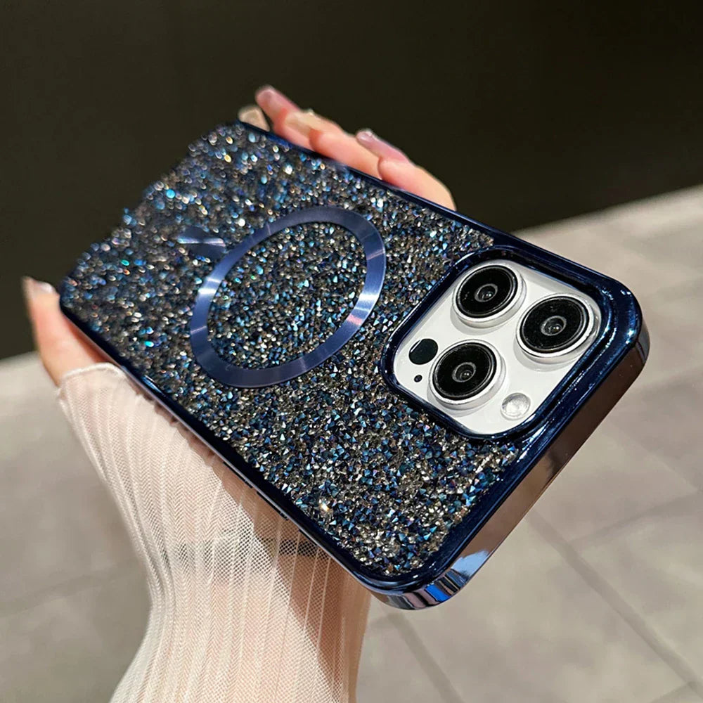 Hjemix | Bling Glitter Magnetisk Etui for iPhone