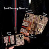 Hjemix | Luksusmerkeetui for iPhone med skulderveske