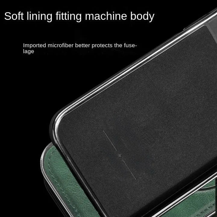 Hjemix | Luksuriøs Lær Usynlig Stativ iPhone Deksel