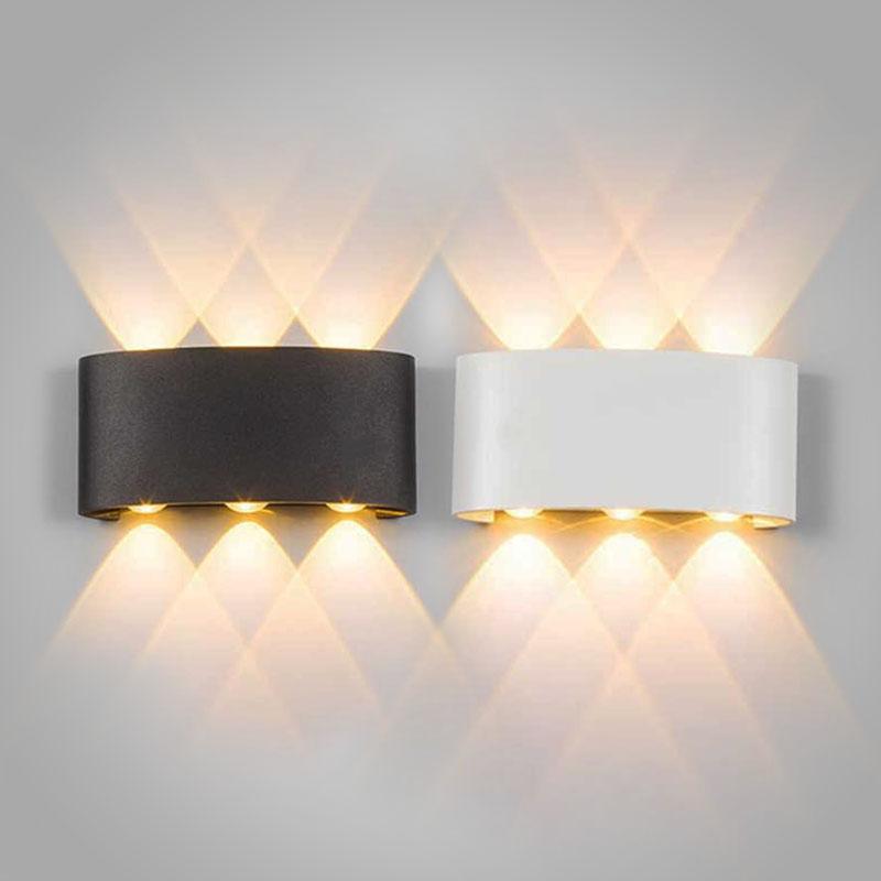 Hjemix | Moderne vanntett LED vegglampe for innendørs og utendørs bruk | Stilig og energieffektiv belysning