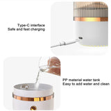 Hjemix | Himalaya salt crystal lamp & essential oil diffuser, USB ultrasonisk luftfukter for hjemme & kontor