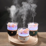 Hjemix | Himalaya salt crystal lamp & essential oil diffuser, USB ultrasonisk luftfukter for hjemme & kontor
