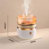 Hjemix | Himalaya salt crystal lamp & essential oil diffuser, USB ultrasonisk luftfukter for hjemme & kontor