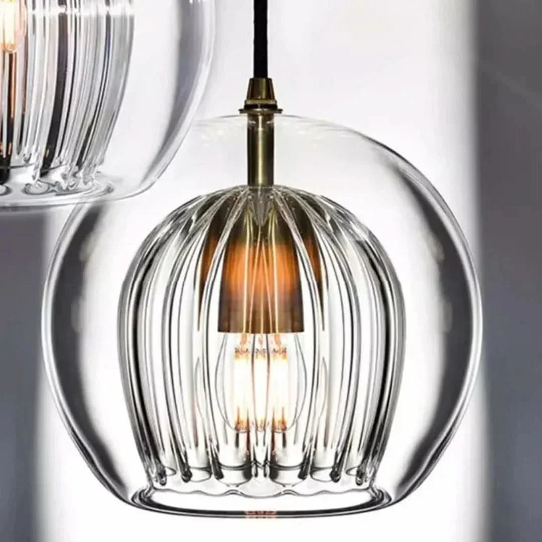 Hjemix | TimberGlow - Moderne Glass Pendellampe