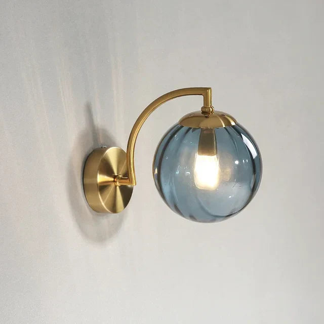 Hjemix | Moderne LED Vegglampe laget av farget glass, nordisk minimalistisk stue-soverom vegglampe, spisestue-kjøkken interiørlys