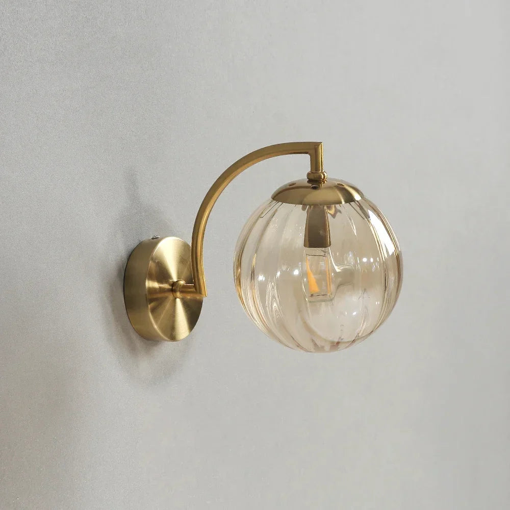 Hjemix | Moderne LED Vegglampe laget av farget glass, nordisk minimalistisk stue-soverom vegglampe, spisestue-kjøkken interiørlys