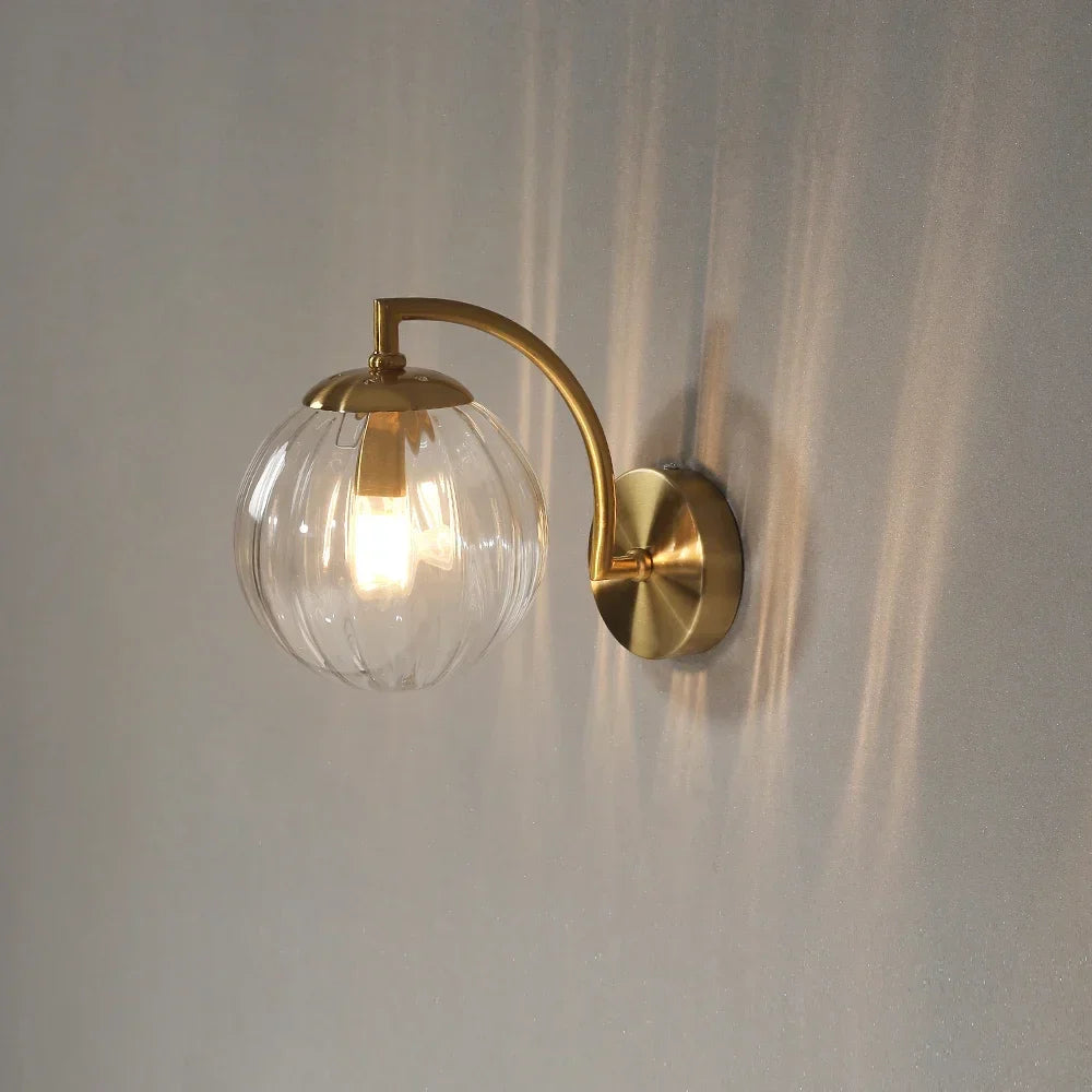 Hjemix | Moderne LED Vegglampe laget av farget glass, nordisk minimalistisk stue-soverom vegglampe, spisestue-kjøkken interiørlys
