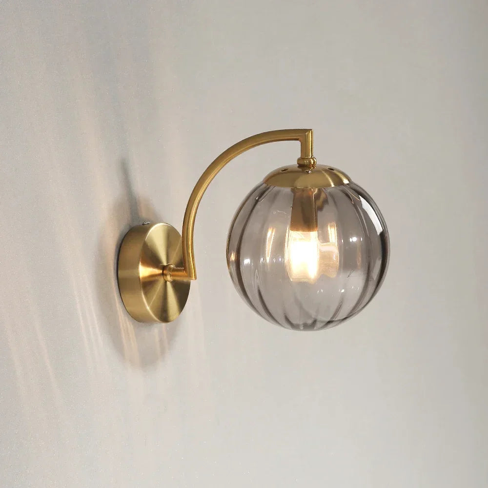 Hjemix | Moderne LED Vegglampe laget av farget glass, nordisk minimalistisk stue-soverom vegglampe, spisestue-kjøkken interiørlys