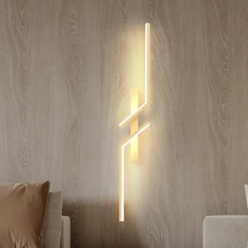 Hjemix | Kreativ LED vegglampe med stripedesign | Moderne design og dimbar lys i 3 farger