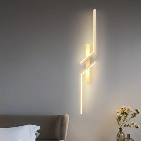 Hjemix | Kreativ LED vegglampe med stripedesign | Moderne design og dimbar lys i 3 farger