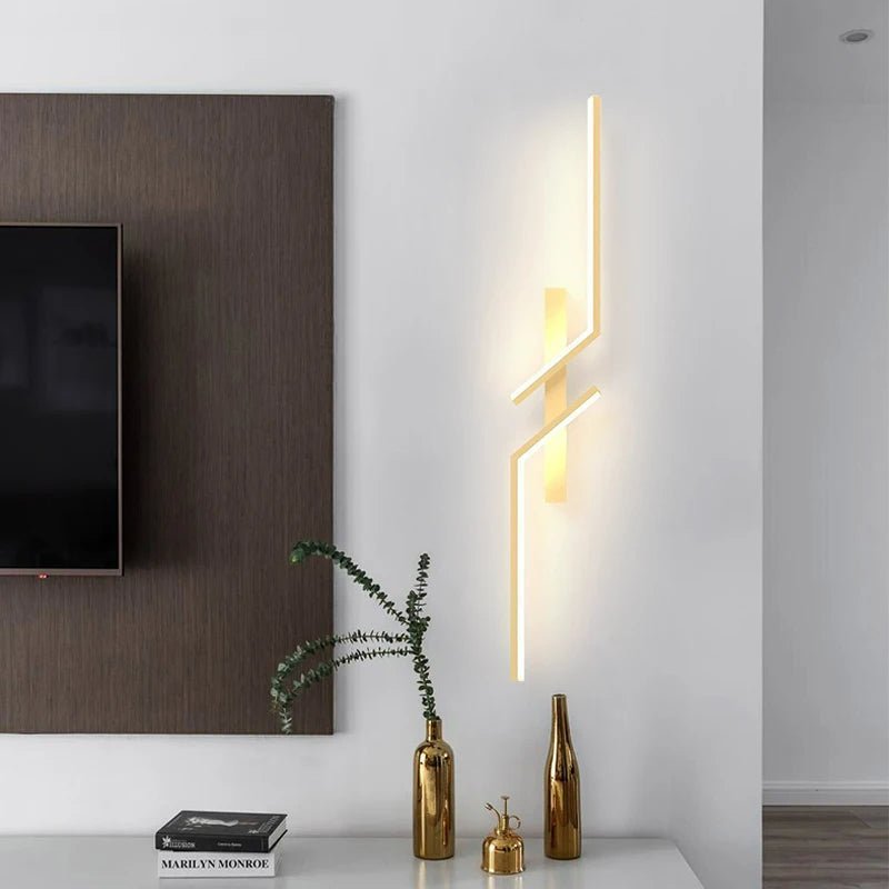 Hjemix | Kreativ LED vegglampe med stripedesign | Moderne design og dimbar lys i 3 farger