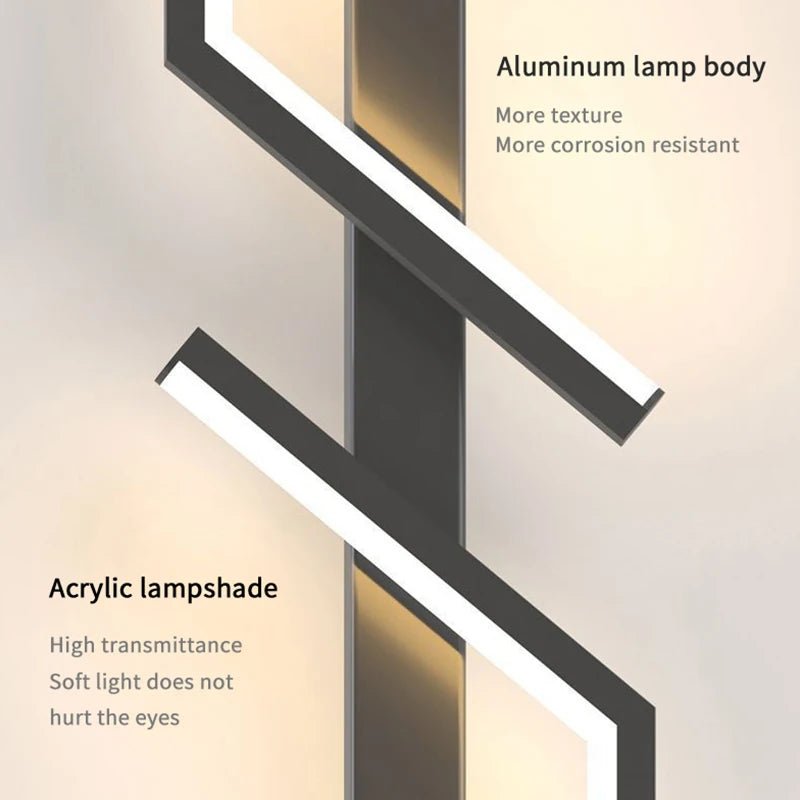 Hjemix | Kreativ LED vegglampe med stripedesign | Moderne design og dimbar lys i 3 farger