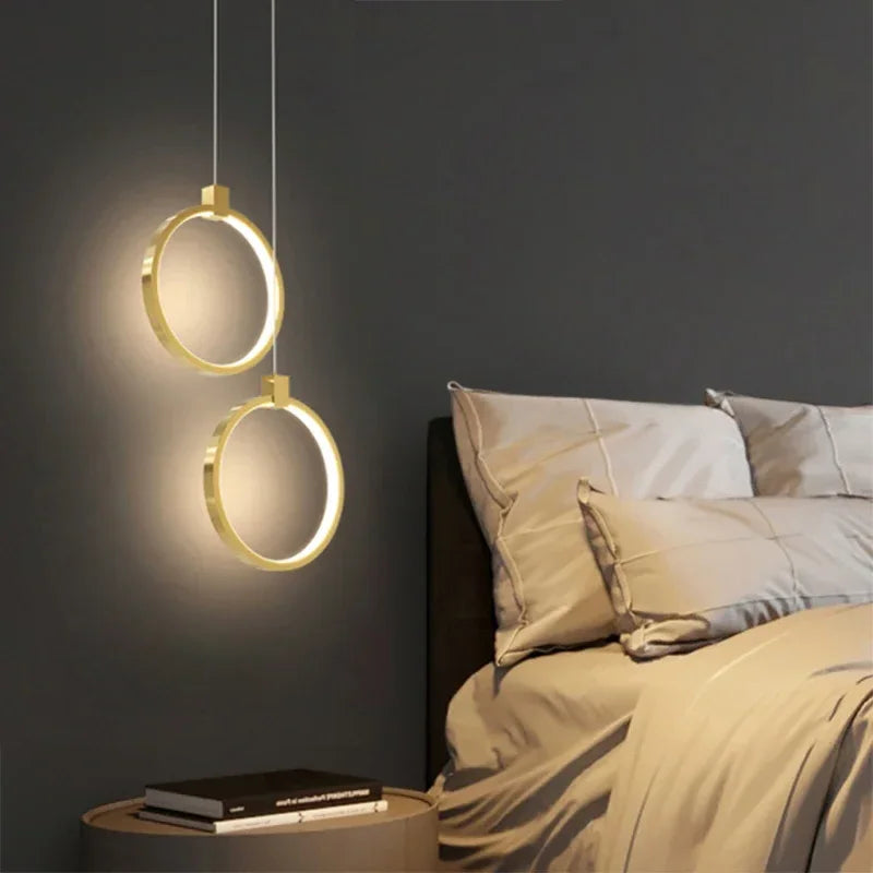 Hjemix | Elegant Double Ring Pendant Light | DuoGlow