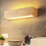 Hjemix | Moderne LED vegglampe i tre for bad og gang | Minimalistisk innendørs belysning med varmt hvitt