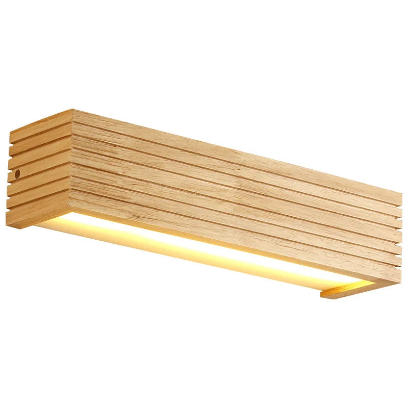 Hjemix | Moderne LED vegglampe i tre for bad og gang | Minimalistisk innendørs belysning med varmt hvitt