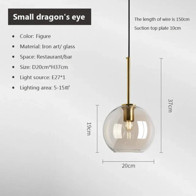 Hjemix | NordicGlas - Moderne skandinavisk glasspendellampe for spisestue og stue