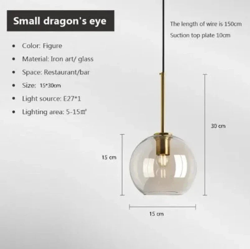 Hjemix | NordicGlas - Moderne skandinavisk glasspendellampe for spisestue og stue