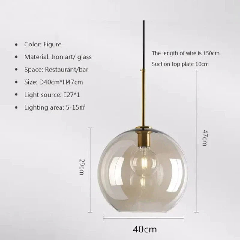 Hjemix | NordicGlas - Moderne skandinavisk glasspendellampe for spisestue og stue