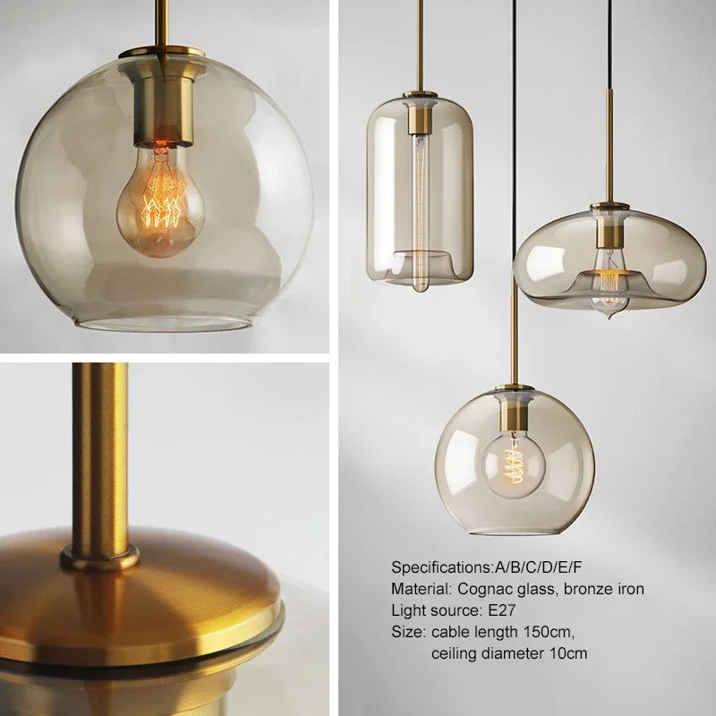 Hjemix | NordicGlas - Moderne skandinavisk glasspendellampe for spisestue og stue