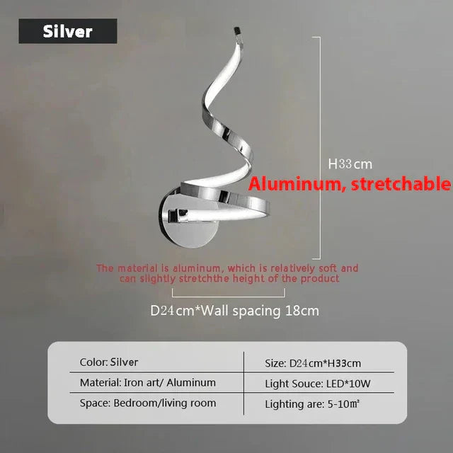 Hjemix | SpiralGlow - Spiral LED Vegglys