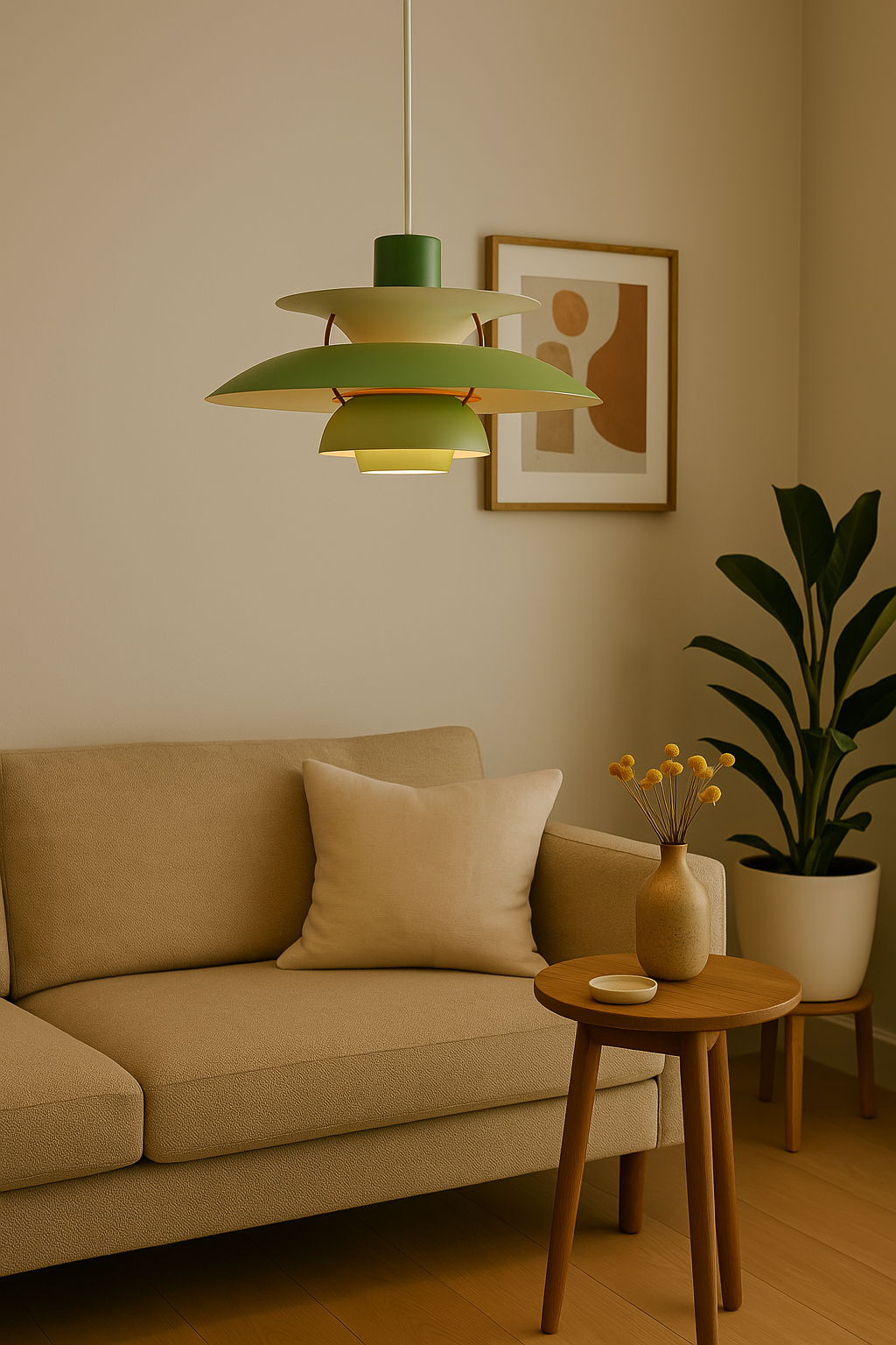 Hjemix | Moderne LED Taklampe Rund – Dimbar & Holdbar – Stilfull Belysning for Stue, Spisestue & Kontor