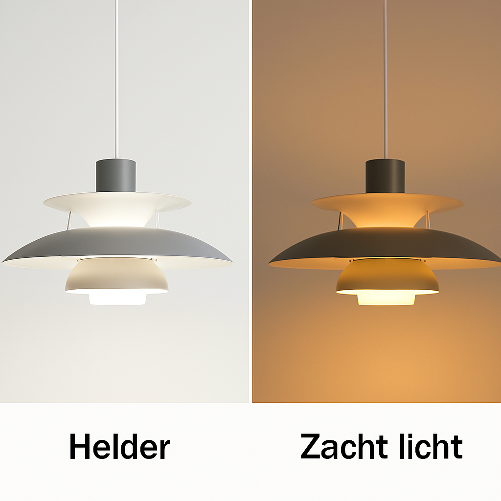 Hjemix | Moderne LED Taklampe Rund – Dimbar & Holdbar – Stilfull Belysning for Stue, Spisestue & Kontor
