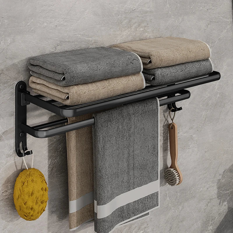 Hjemix | Moderne Sammenleggbar Håndkleholder – Plassbesparende Design for Stilige Bad
